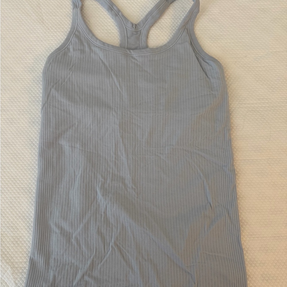 lululemon women’s ebb to the street tank in serene blue